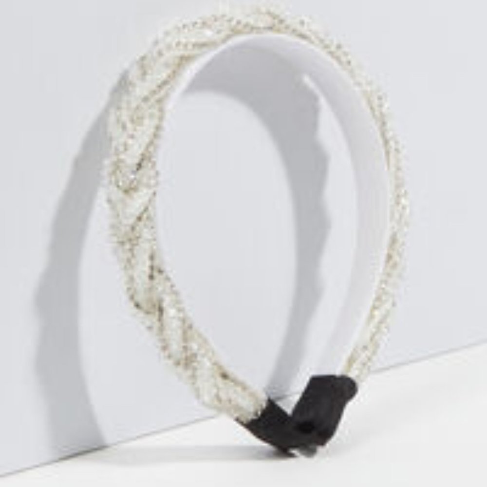 Braided Rhinestone Headband
